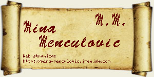 Mina Menčulović vizit kartica